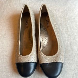 VAN ELi New w/o Tags Serene Flats Womens size 7 M Pudding/Black